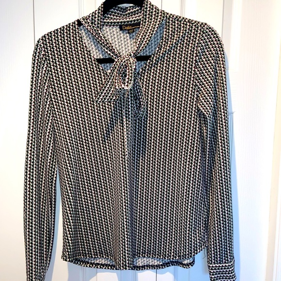 Dalia tie neck work blouse size XS (fits like S/M) - Picture 1 of 2
